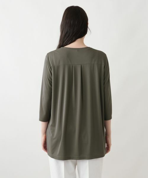 Leilian PLUS HOUSE / レリアンプラスハウス テーラードジャケット | 【接触冷感・吸水・速乾】ドレープジャケット【Leilian WHITE LABEL】 | 詳細12