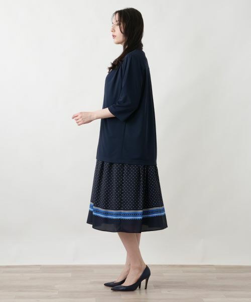Leilian PLUS HOUSE / レリアンプラスハウス テーラードジャケット | 【接触冷感・吸水・速乾】ドレープジャケット【Leilian WHITE LABEL】 | 詳細2