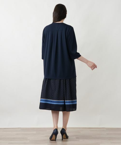 Leilian PLUS HOUSE / レリアンプラスハウス テーラードジャケット | 【接触冷感・吸水・速乾】ドレープジャケット【Leilian WHITE LABEL】 | 詳細3