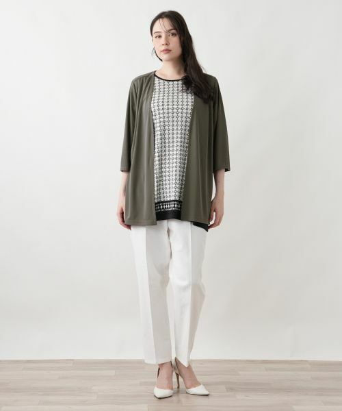 Leilian PLUS HOUSE / レリアンプラスハウス テーラードジャケット | 【接触冷感・吸水・速乾】ドレープジャケット【Leilian WHITE LABEL】 | 詳細7