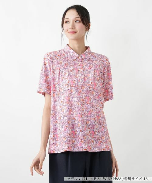 Leilian PLUS HOUSE / レリアンプラスハウス ポロシャツ | ポロシャツ【Leilian WHITE LABEL】【接触冷感】（レッド）