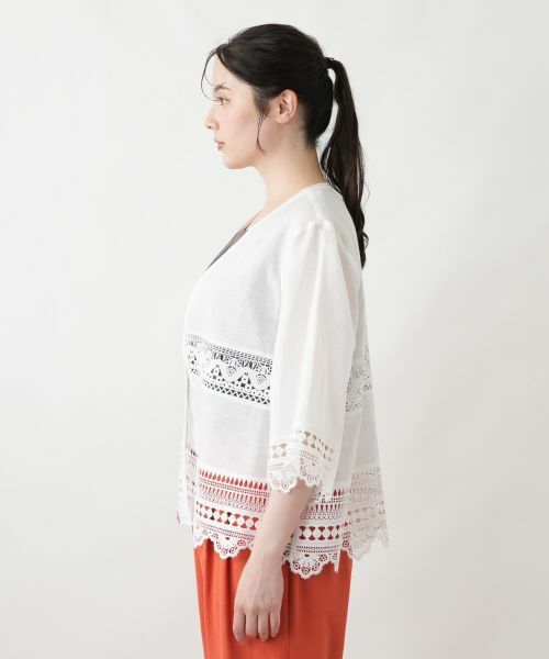 Leilian PLUS HOUSE / レリアンプラスハウス シャツ・ブラウス | 羽織ブラウス【Leilian WHITE LABEL】 | 詳細5