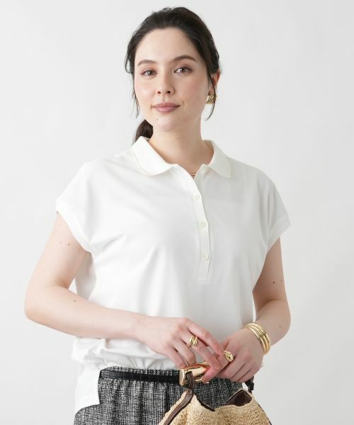 Leilian PLUS HOUSE / レリアンプラスハウス ポロシャツ | ポロシャツ【Leilian WHITE LABEL】（アイボリー）