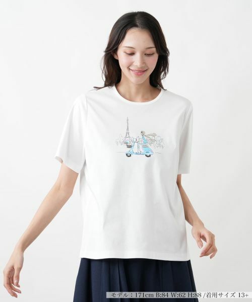 Leilian PLUS HOUSE / レリアンプラスハウス Tシャツ | Tシャツ（アイボリー）