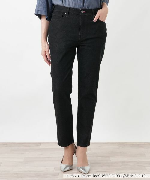 Leilian PLUS HOUSE / レリアンプラスハウス デニムパンツ | ジーンズ【L JEANS】（ブラック）