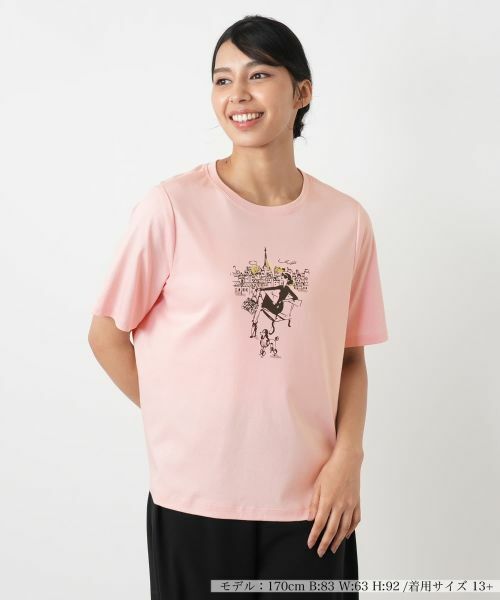 Leilian PLUS HOUSE / レリアンプラスハウス Tシャツ | Tシャツ【Leilian WHITE LABEL】（ピンク）