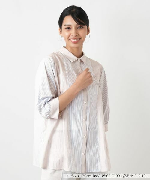 Leilian PLUS HOUSE / レリアンプラスハウス シャツ・ブラウス | ブラウス【Leilian WHITE LABEL】（ベージュ）