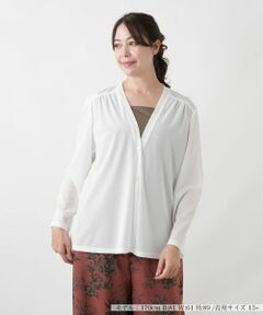 Leilian PLUS HOUSE / レリアンプラスハウス シャツ・ブラウス | 羽織ブラウス【Leilian WHITE LABEL】