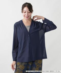 Leilian PLUS HOUSE / レリアンプラスハウス シャツ・ブラウス | 羽織ブラウス【Leilian WHITE LABEL】