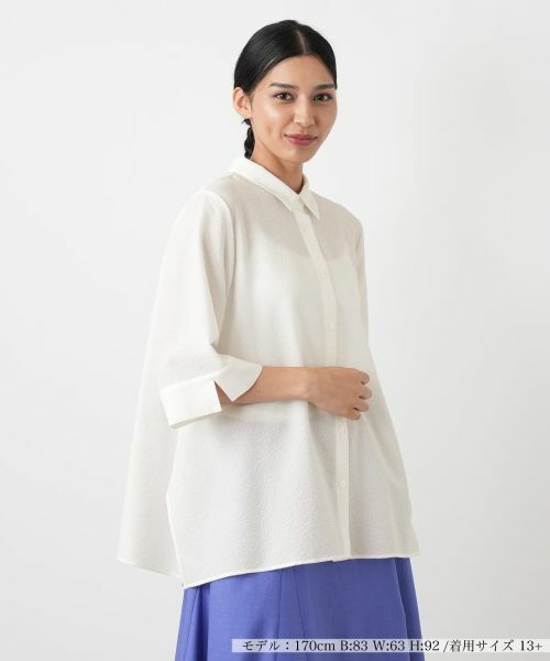Leilian PLUS HOUSE / レリアンプラスハウス シャツ・ブラウス | シャツブラウス【Leilian WHITE LABEL】(アイボリー)