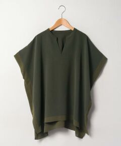 洗えるキーネックオーバーブラウス