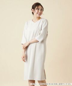＊＊Leilian PLUS HOUSE__ / レリアンプラスハウス ミニ丈・ひざ丈ワンピース | Vネックワンピース