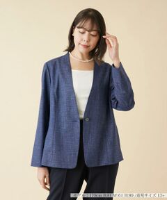 ＊＊Leilian PLUS HOUSE__ / レリアンプラスハウス ノーカラージャケット | ノーカラージャケット