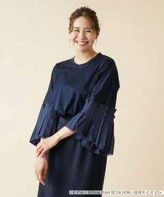 ＊＊Leilian PLUS HOUSE__ / レリアンプラスハウス シャツ・ブラウス | 切替ベルスリーブカットソー