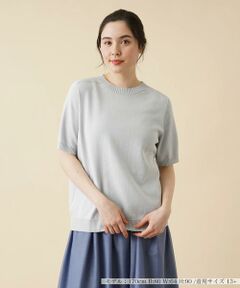 ＊＊Leilian PLUS HOUSE__ / レリアンプラスハウス ニット・セーター | プチハイネック五分袖ニットプルオーバー