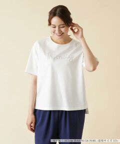 ＊＊Leilian PLUS HOUSE__ / レリアンプラスハウス カットソー | ロゴ刺繍Tシャツ