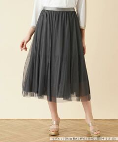 ＊＊Leilian PLUS HOUSE__ / レリアンプラスハウス ミニ・ひざ丈スカート | チュールフレアスカート