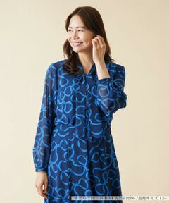 ＊＊Leilian PLUS HOUSE__ / レリアンプラスハウス シャツ・ブラウス | リボン柄ボウタイブラウス