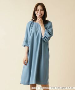 ＊＊Leilian PLUS HOUSE__ / レリアンプラスハウス ミニ丈・ひざ丈ワンピース | レースボリュームスリーブワンピース