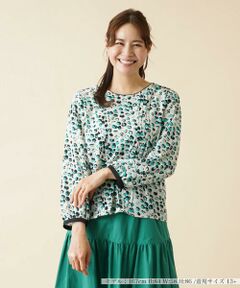 ＊＊Leilian PLUS HOUSE__ / レリアンプラスハウス シャツ・ブラウス | レオパード柄ピンタックブラウス