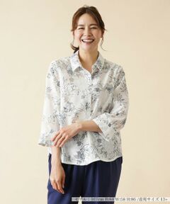 ＊＊Leilian PLUS HOUSE__ / レリアンプラスハウス シャツ・ブラウス | ボタニカル柄ブラウス