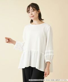 ＊＊Leilian PLUS HOUSE__ / レリアンプラスハウス カットソー | ペプラムチュニックブラウス