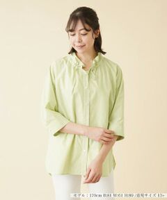 ＊＊Leilian PLUS HOUSE__ / レリアンプラスハウス シャツ・ブラウス | フリルカラーストライプブラウス