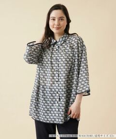 ＊＊Leilian PLUS HOUSE__ / レリアンプラスハウス シャツ・ブラウス | 総柄プリントブラウス