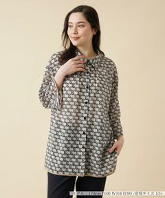 ＊＊Leilian PLUS HOUSE__ / レリアンプラスハウス シャツ・ブラウス | 総柄プリントブラウス