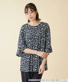 ＊＊Leilian PLUS HOUSE__ / レリアンプラスハウス カットソー | プリント七分袖プルオーバー