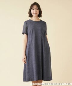 ＊＊Leilian PLUS HOUSE__ / レリアンプラスハウス ミニ丈・ひざ丈ワンピース | 洗えるAラインワンピース