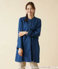 ＊＊Leilian PLUS HOUSE__ / レリアンプラスハウス シャツ・ブラウス | デニムバンドカラーブラウス