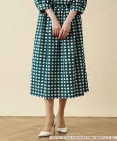 ＊＊Leilian PLUS HOUSE__ / レリアンプラスハウス ミニ・ひざ丈スカート | ギンガムチェックフレアスカ－ト