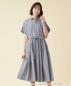 ＊＊Leilian PLUS HOUSE__ / レリアンプラスハウス ミニ丈・ひざ丈ワンピース | 洗えるシャツワンピース