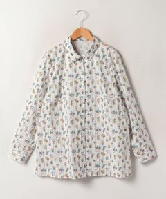 ＊＊Leilian PLUS HOUSE__ / レリアンプラスハウス シャツ・ブラウス | ストライプフラワーブラウス