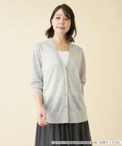 ＊＊Leilian PLUS HOUSE__ / レリアンプラスハウス カーディガン・ボレロ | シアーVネックカーディガン