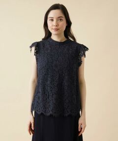 ＊＊Leilian PLUS HOUSE__ / レリアンプラスハウス シャツ・ブラウス | レースノースリーブブラウス