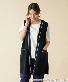 ＊＊Leilian PLUS HOUSE__ / レリアンプラスハウス ベスト | Vネックロングベスト