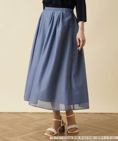 ＊＊Leilian PLUS HOUSE__ / レリアンプラスハウス ミニ・ひざ丈スカート | シースルーフレアスカ－ト