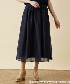 ＊＊Leilian PLUS HOUSE__ / レリアンプラスハウス ミニ・ひざ丈スカート | シースルーフレアスカ－ト