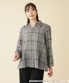 ＊＊Leilian PLUS HOUSE__ / レリアンプラスハウス シャツ・ブラウス | グレンチェックブラウス