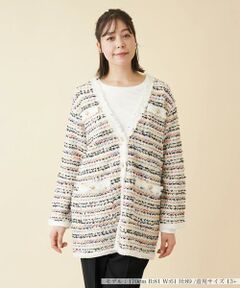 ＊＊Leilian PLUS HOUSE__ / レリアンプラスハウス カーディガン・ボレロ | ファンシーツイードロングジャケット