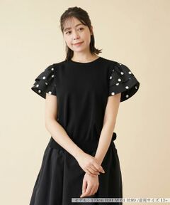 ＊＊Leilian PLUS HOUSE__ / レリアンプラスハウス ニット・セーター | ドット柄ティアードスリーブニット