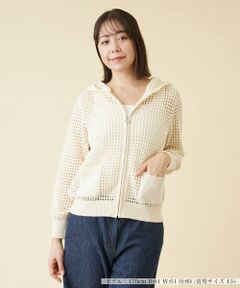 ＊＊Leilian PLUS HOUSE__ / レリアンプラスハウス パーカー | メッシュニットパーカ