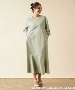 ＊＊Leilian PLUS HOUSE__ / レリアンプラスハウス ミニ丈・ひざ丈ワンピース | ドロップショルダーVネックワンピース