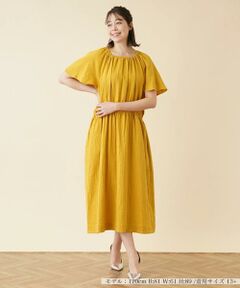 ＊＊Leilian PLUS HOUSE__ / レリアンプラスハウス ミニ丈・ひざ丈ワンピース | ギャザーロングワンピース
