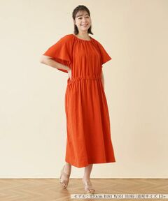 ＊＊Leilian PLUS HOUSE__ / レリアンプラスハウス ミニ丈・ひざ丈ワンピース | ギャザーロングワンピース