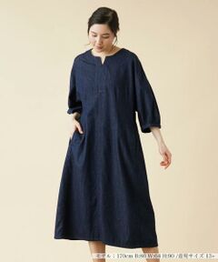 ＊＊Leilian PLUS HOUSE__ / レリアンプラスハウス ミニ丈・ひざ丈ワンピース | 洗えるミモレ丈デニムワンピース