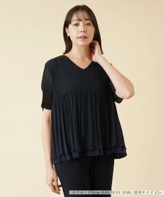 ＊＊Leilian PLUS HOUSE__ / レリアンプラスハウス シャツ・ブラウス | 洗えるプリーツ加工ブラウス