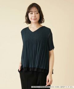 ＊＊Leilian PLUS HOUSE__ / レリアンプラスハウス シャツ・ブラウス | 洗えるプリーツ加工ブラウス